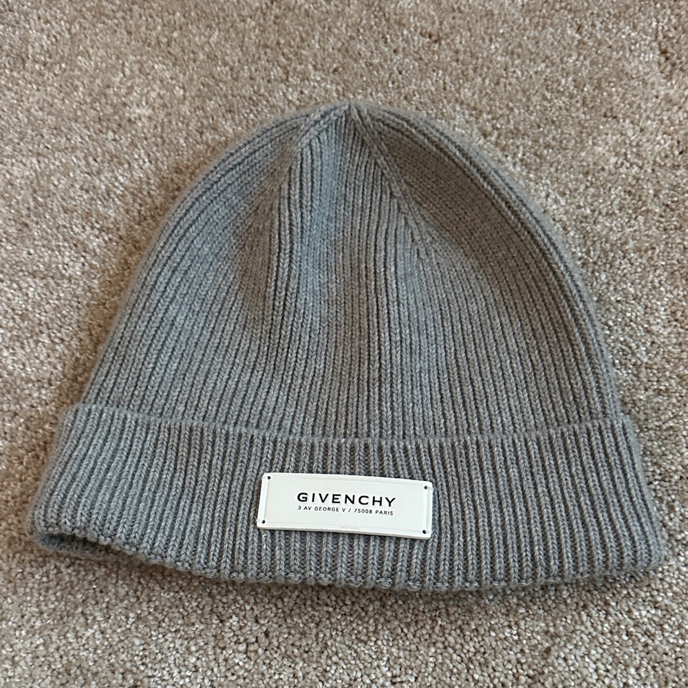 Givenchy Gray Wool and Cashmere Beanie